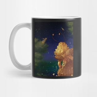 Yellow Fairies at Night Mug